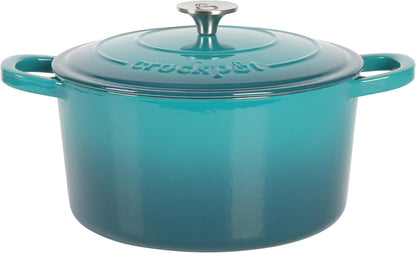 3 Quart Enameled Cast Iron Dutch Oven – Aqua - Curated Catalog E9