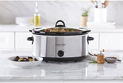 7 Quart Oval Manual Slow Cooker – Stainless Steel - Curated Catalog Q9