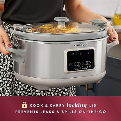7 Quart Programmable Cook & Carry Slow Cooker - Curated Catalog X0
