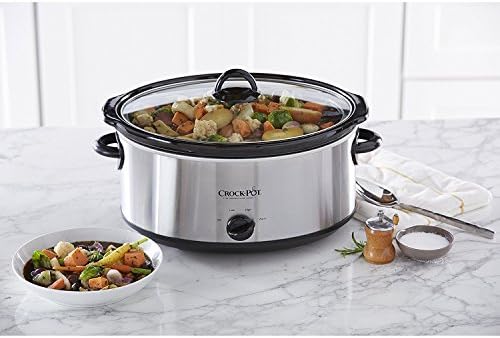 7 Quart Oval Manual Slow Cooker – Stainless Steel - Curated Catalog Q9
