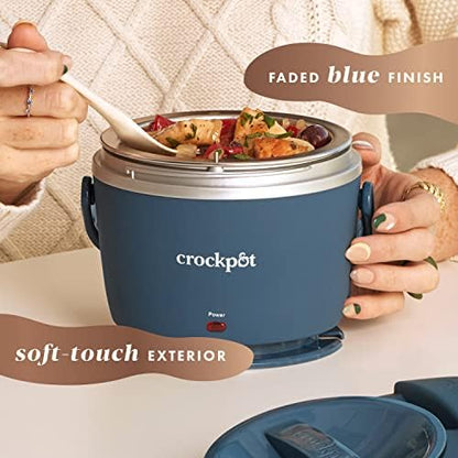 Electric Lunch Box Food Warmer 20oz – Faded Blue - Curated Catalog R3