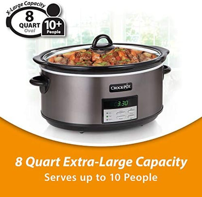 8 Quart Programmable Slow Cooker with Auto Warm - Curated Catalog V7