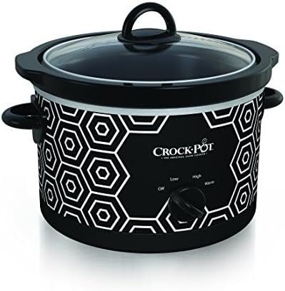 4.5 Quart Portable Slow Cooker – Black & White - Curated Catalog P1