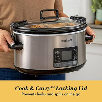 7 Quart Portable Programmable Slow Cooker with Timer - Curated Catalog P5