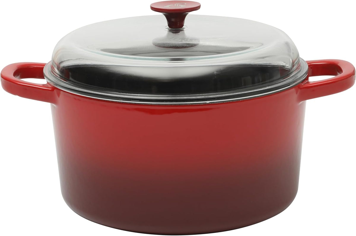 3 Quart Enameled Cast Iron Dutch Oven – Aqua - Curated Catalog E9