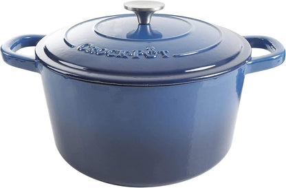 3 Quart Enameled Cast Iron Dutch Oven – Aqua - Curated Catalog E9
