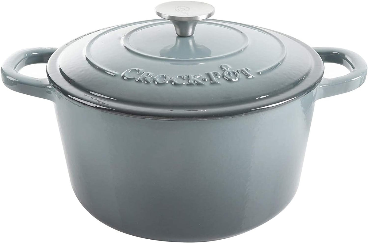 3 Quart Enameled Cast Iron Dutch Oven – Aqua - Curated Catalog E9